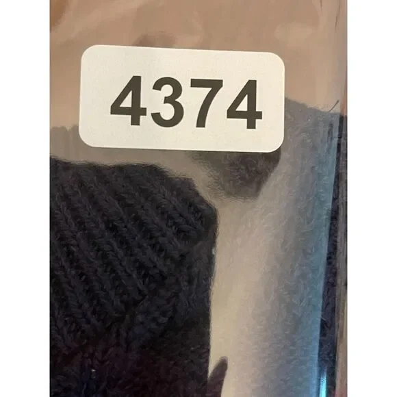 VTG CC Hughes Men's Pullover Sweater Windowpane XL Long‎ Sleeve Navy Blue - Picture 7 of 7